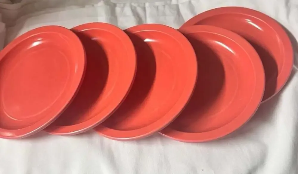 Set of 5 Vintage King-Line 104 Melamine Plates by Nemir Industries